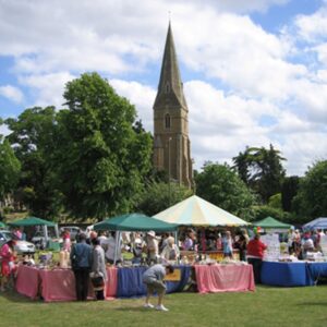 Looking across the stalls to Esher's Christ Church where in 2005 the bellringers played during the afternoon when the tower was also open to visitors